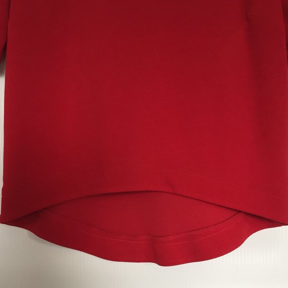 NWOT Mandee Short Sleeve High-Low Top /Red /S - Picture 3 of 9